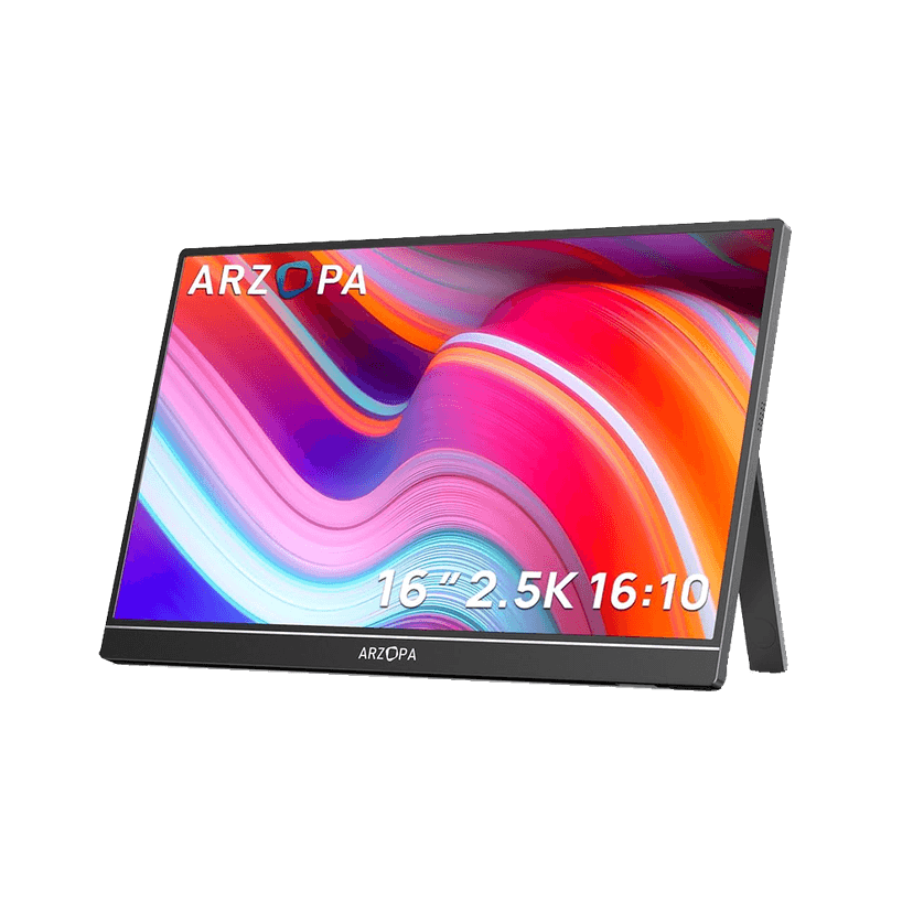 Arzopa Z1RC 2.5K Portable Monitor | 16″ QHD+ USB-C & HDMI External Display
