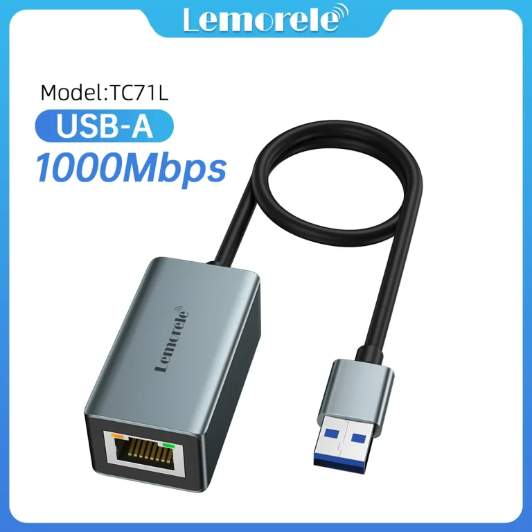 Lemorele USB-A to RJ45 Gigabit Ethernet Adapter (Model: TC71L)